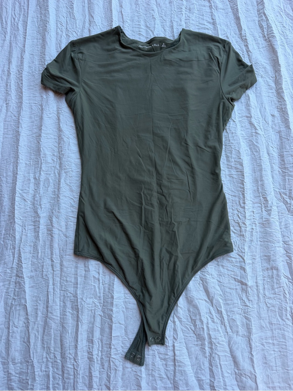 Abercrombie & Fitch Olive Green Short Sleeve Bodysuit